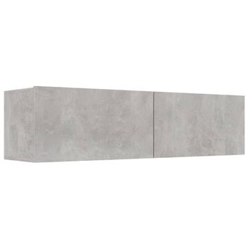 Mueble Para Tv Madera Contrachapada Gris Hormigón 120x30x30 Cm