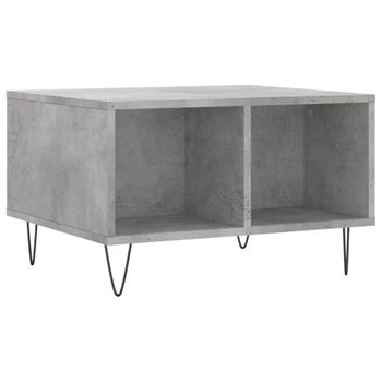 Mesa De Centro Madera Contrachapada Gris Hormigón 60x50x36,5 Cm