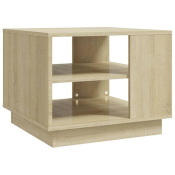 Mesa De Centro Madera De Ingeniería Roble Sonoma 55x55x43 Cm