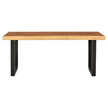 Mesa De Centro De Madera Maciza De Suar 102x54x41 Cm