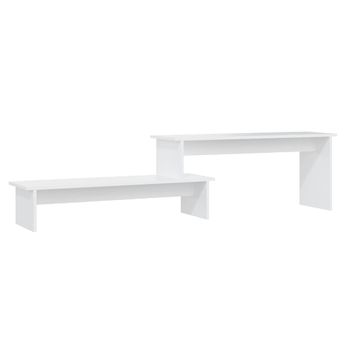 Mueble Para Tv Madera Contrachapada Blanco 180x30x43 Cm