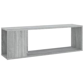 Mueble De Tv Madera Contrachapada Gris Sonoma 100x24x32 Cm