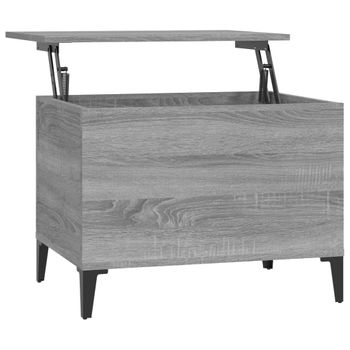 Mesa De Centro Madera Contrachapada Gris Sonoma 60x44,5x45 Cm