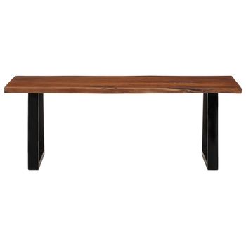 Mesa De Centro Madera Maciza De Acacia Marrón Miel 110x55x40 Cm