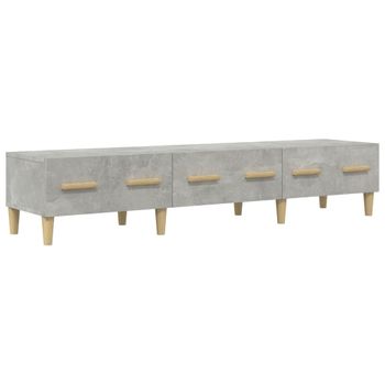 Mueble De Tv Madera Contrachapada Gris Hormigón 150x34,5x30 Cm