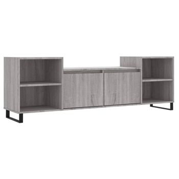 Mueble Para Tv Madera Contrachapada Gris Sonoma 160x35x55 Cm