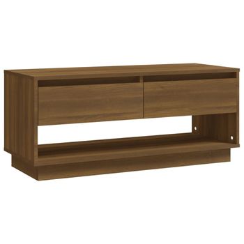 Mueble De Tv Madera De Ingeniería Marrón Roble 102x41x44 Cm