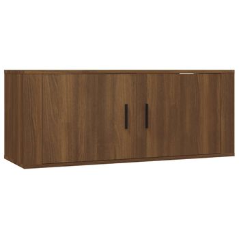 Mueble Para Tv De Pared Roble Marrón 100x34,5x40 Cm