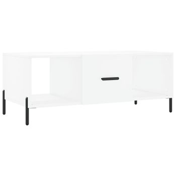 Mesa De Centro Madera Contrachapada Blanco 102x50x40 Cm