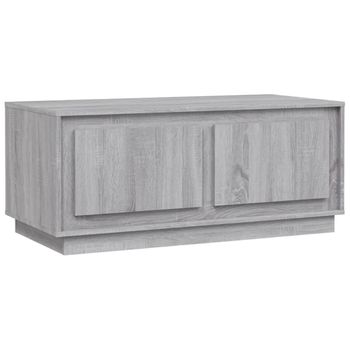 Mesa De Centro Madera Contrachapada Gris Sonoma 102x50x44 Cm