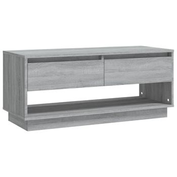 Mueble De Tv Madera De Ingeniería Gris Sonoma 102x41x44 Cm