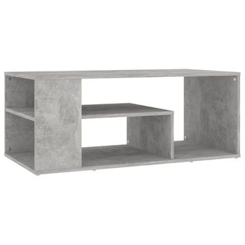 Mesa De Centro De Aglomerado Gris Hormigón 100x50x40 Cm