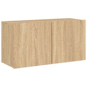 Mueble Para Tv De Pared Roble Sonoma 80x30x41 Cm