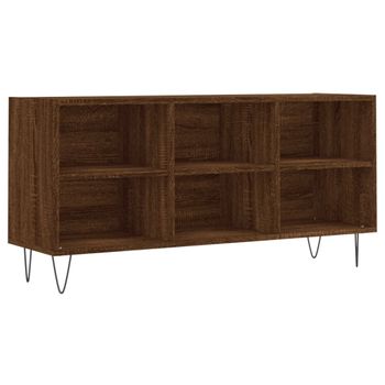 Mueble De Tv Madera De Ingeniería Marrón Roble 103,5x30x50 Cm