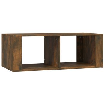 Mesa De Centro Madera Contrachapada Roble Ahumado 100x50x36 Cm