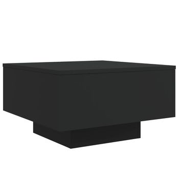 Mesa De Centro Madera De Ingeniería Negro 55x55x31 Cm