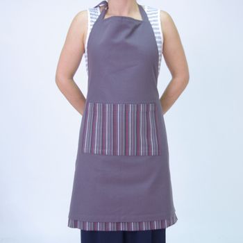 10xdiez Delantal Reversible Apron Gris | (gris  )