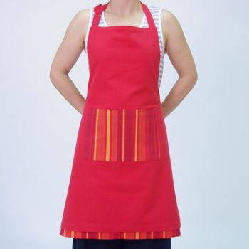 10xdiez Delantal Reversible Apron Rojo | (rojo  )