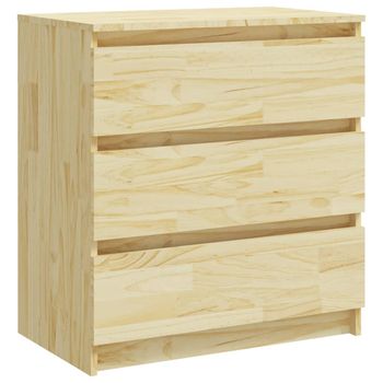 Mesita De Noche Madera Maciza De Mango 60x36x64 Cm