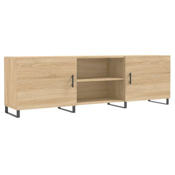 Mueble Para Tv Madera De Ingeniería Roble Sonoma 150x30x50 Cm