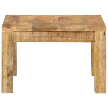 Mesa De Centro De Madera Maciza De Mango 55x55x35 Cm