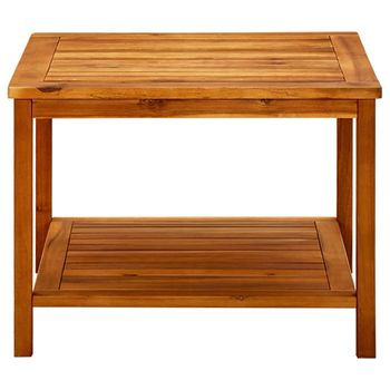 Mesa De Centro De Madera Maciza De Acacia 60x60x45 Cm