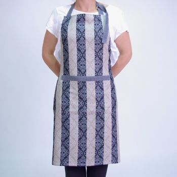 10xdiez Delantal Apron Rayas | (azul  )