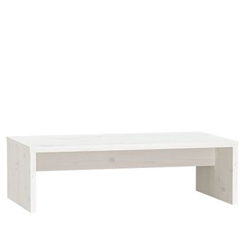 Soporte De Monitor Madera Maciza De Pino Blanco 50x27x15 Cm