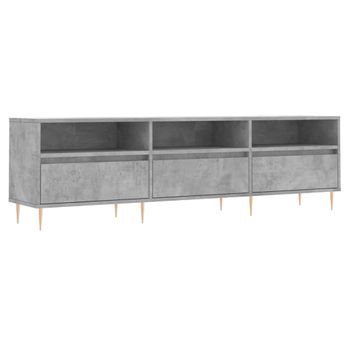 Mueble De Tv Madera Contrachapada Gris Hormigón 150x30x44,5 Cm