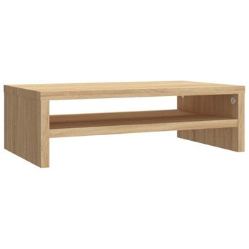 Soporte De Monitor Madera Contrachapada Roble Sonoma 42x24x13cm