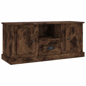 Mueble Para Tv Madera Contrachapada Roble Ahumado 100x35,5x45cm