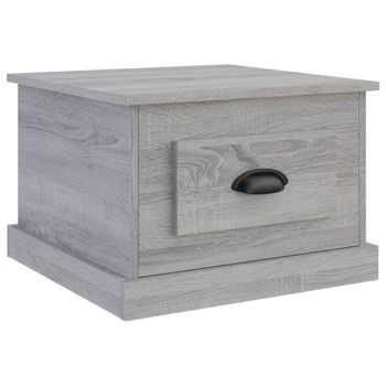 Mesa De Centro Madera Contrachapada Gris Sonoma 50x50x35 Cm