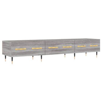 Mueble De Tv Madera De Ingeniería Gris Sonoma 150x36x30 Cm