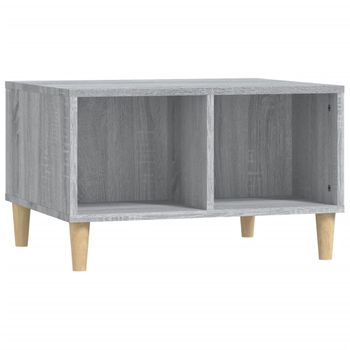 Mesa De Centro Madera Contrachapada Gris Sonoma 60x50x36,5 Cm