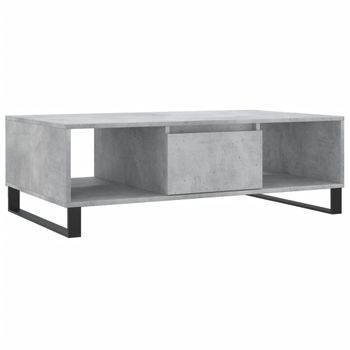 Mesa De Centro Madera De Ingeniería Gris Hormigón 104x60x35 Cm