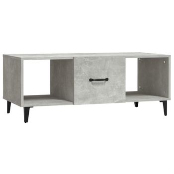 Mesa De Centro Madera Contrachapada Gris Hormigón 102x50x40 Cm