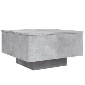 Mesa De Centro Madera De Ingeniería Gris Hormigón 55x55x31 Cm