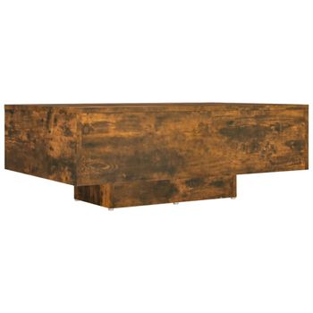 Mesa De Centro Madera Contrachapada Roble Ahumado 85x55x31 Cm