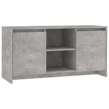 Mueble De Tv Madera Contrachapada Gris Hormigón 102x37,5x52,5cm