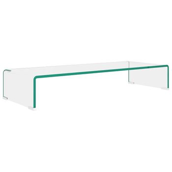 Soporte Para Tv/elevador Monitor Cristal Claro 80x30x13 Cm