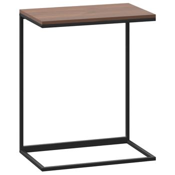 Mesa Auxiliar De Madera Contrachapada Negro 55x35x66 Cm