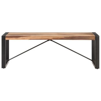 Mesa De Centro De Madera Maciza Acabado De Sheesham 120x60x40cm