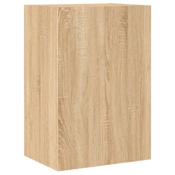 Mueble Tv De Pared Madera Ingeniería Roble Sonoma 40,5x30x60 Cm