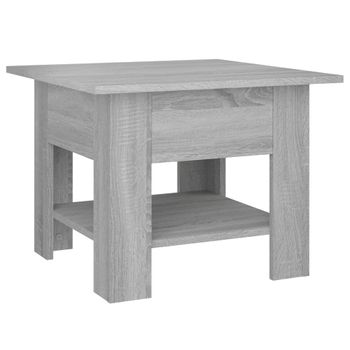 Mesa De Centro Madera De Ingeniería Gris Sonoma 55x55x42 Cm