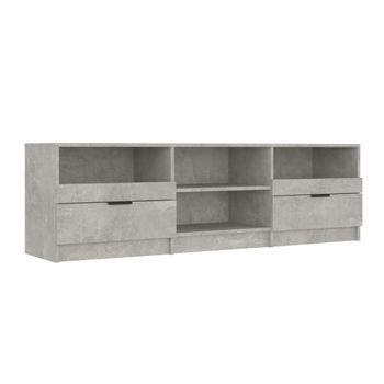 Mueble De Tv Madera Contrachapada Gris Hormigón 150x33,5x45 Cm