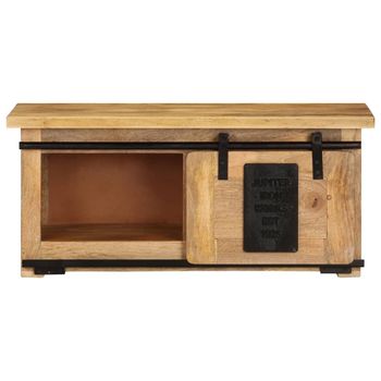 Mueble Para Tv Madera Maciza De Mango 90x35x40 Cm