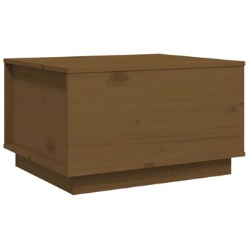 Mesa De Centro Madera Maciza De Pino Marrón Miel 60x50x35 Cm