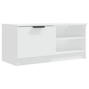 Mueble Para Tv Madera Contrachapada Blanco 80x35x36,5 Cm