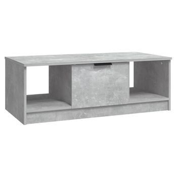 Mesa De Centro Madera De Ingeniería Gris Hormigón 102x50x36 Cm