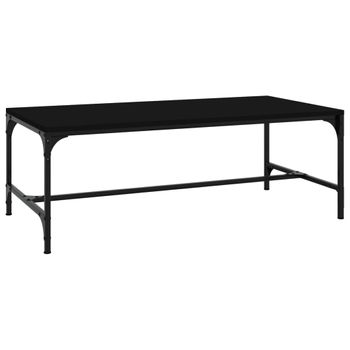 Mesa De Centro Madera Contrachapada Negro 80x50x35 Cm